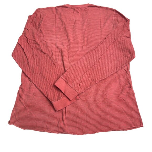 Marine Layer Auburn/Black Striped red Henley Shirt XXL long sleeves men’s new - Picture 2 of 16